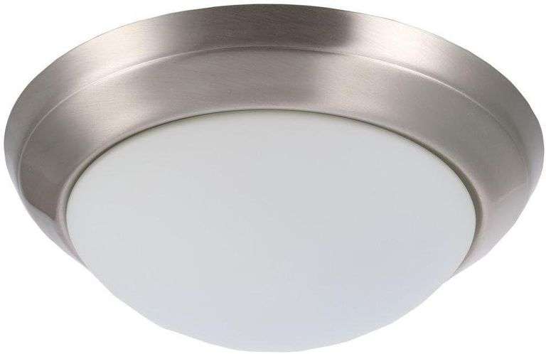 Hampton Bay 5246 2-Light Brushed Nickel Flush-Mount