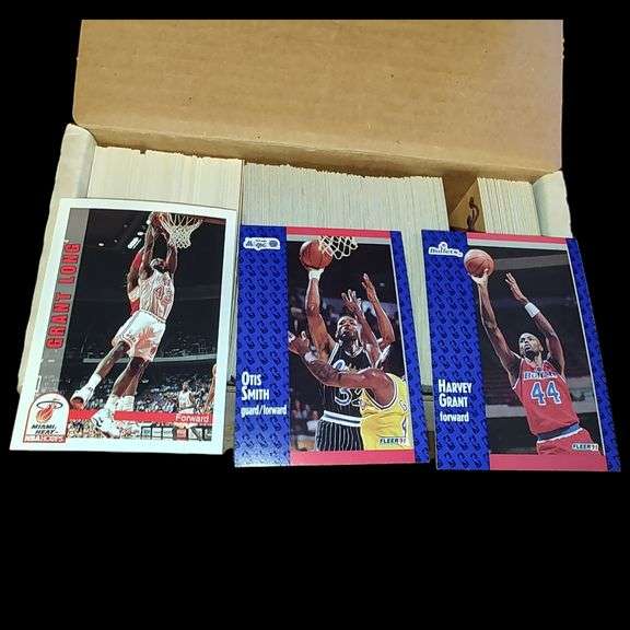 1991-1992 Fleer Basketball Trading Card Collection in Storage Box
