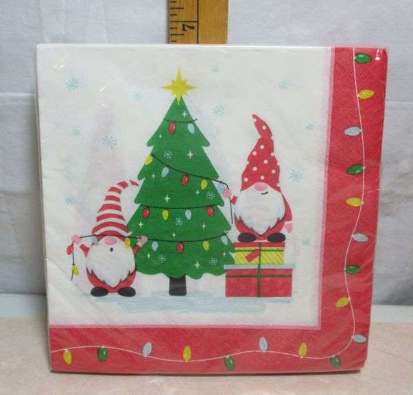 Festive Gnomes 13"x13" Napkins
