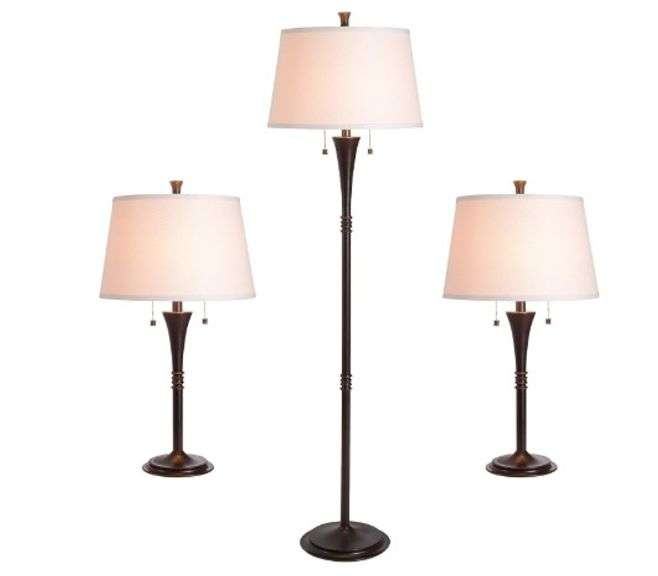 Kenroy Home 30843ORB Park Avenue Lamp Sets, Oil Rubbed Bronze 21.10x18.00x18.00