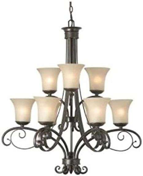 Essex 9-Light Aged Black Chandelier Aged Black