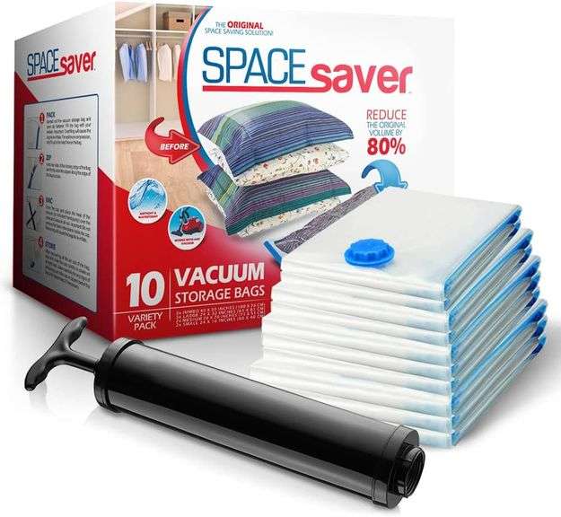 10-Pack Variety Vacuum Storage Bags for Comforters, Blankets & Clothes