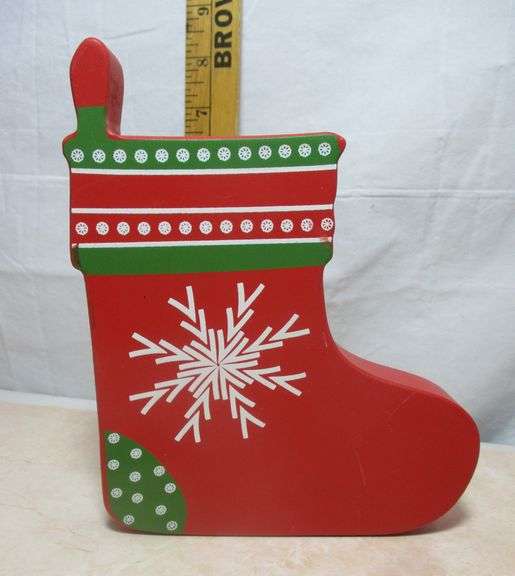 Wooden Christmas stocking Shelf Sitter