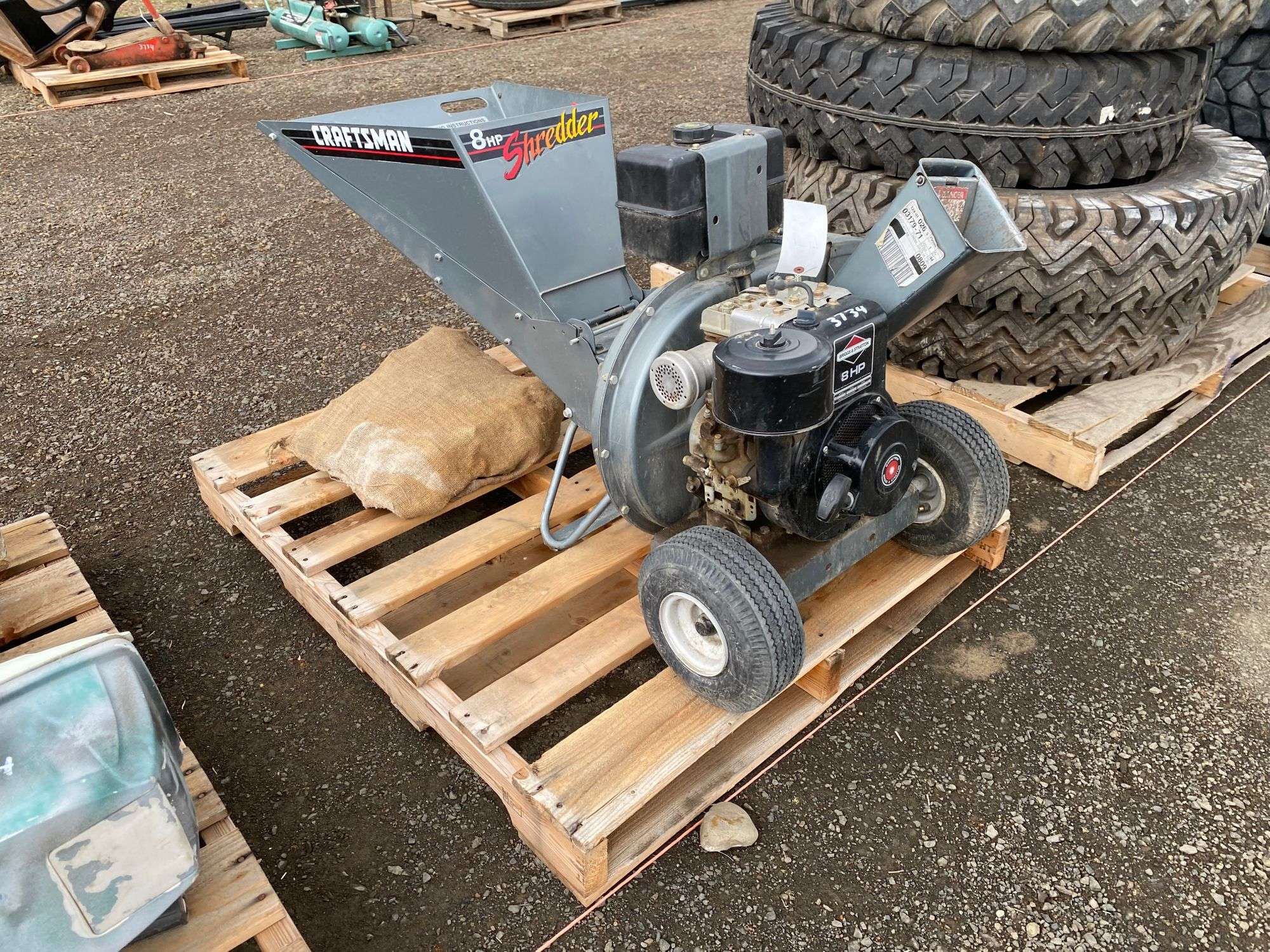 Craftsman 8 Hp Wood Chipper, Bag of Chain Link Parts - Booker
