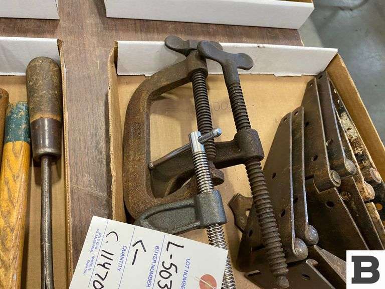 CClamps, Large Hinges Booker Auction Company