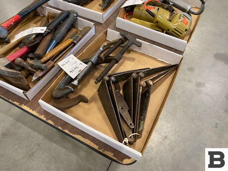 CClamps, Large Hinges Booker Auction Company