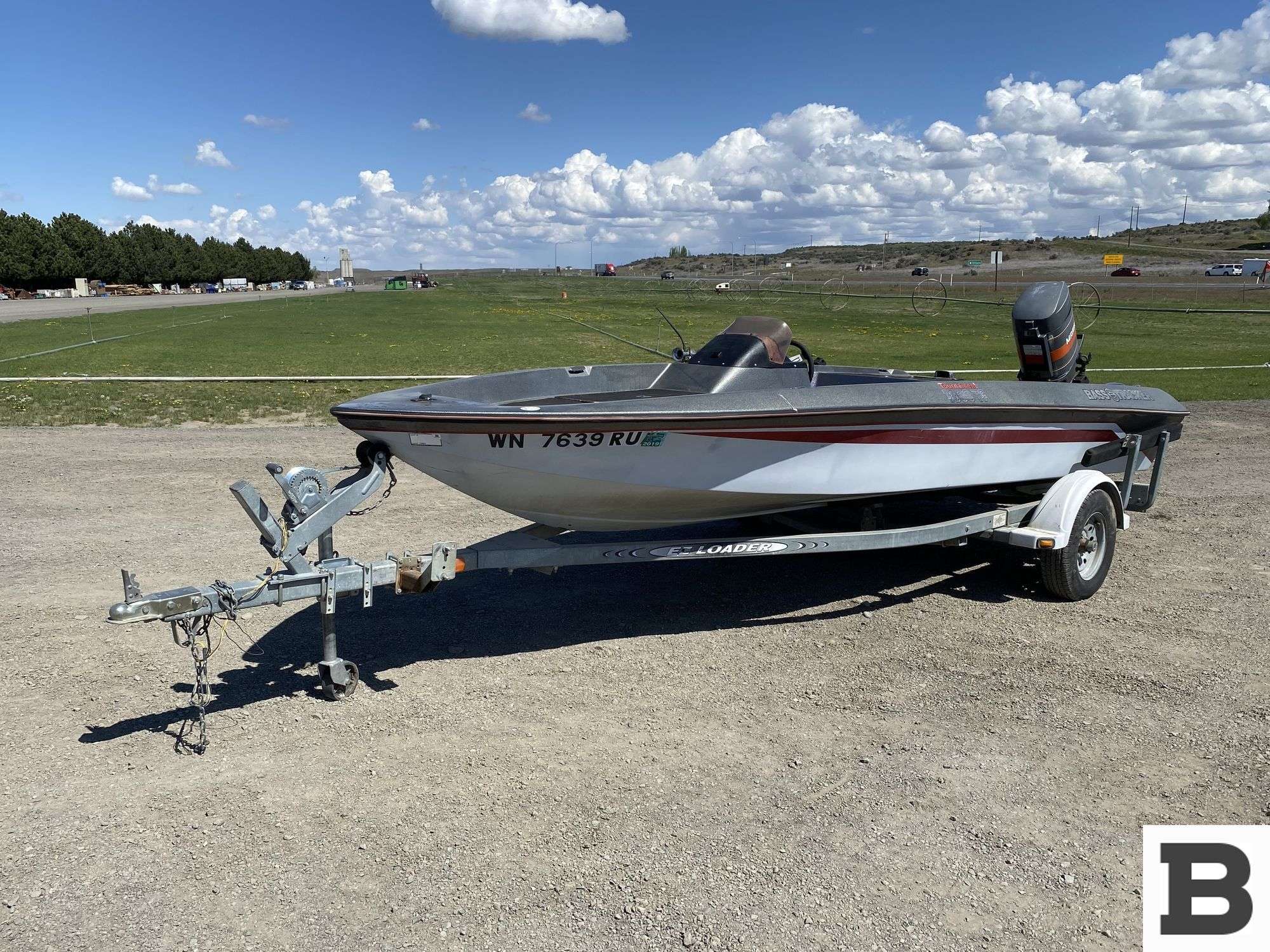 1989 Bass Tracker 1800TF Boat & 1999 Ez Loader Boat Trailer