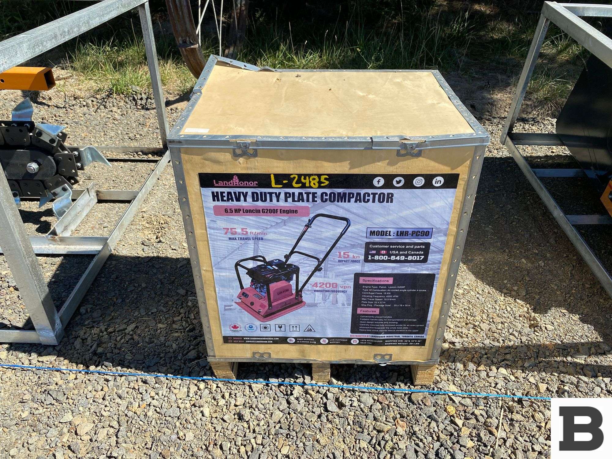 Land Honor LHR-PC90 Heavy Duty Plate Compactor - Booker Auction