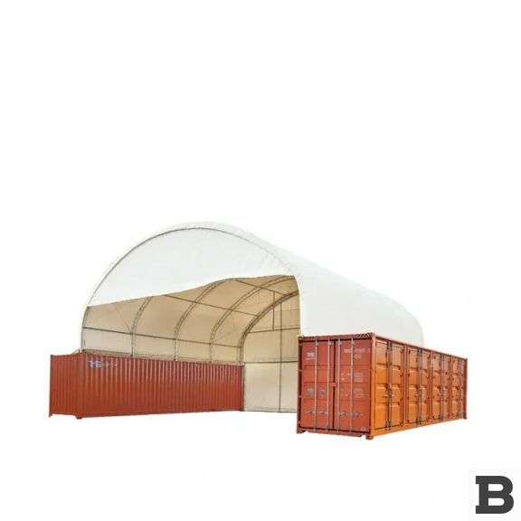 TMG TMG-DT4041CF 40’x40’ Dual Truss Storage Container Shelter