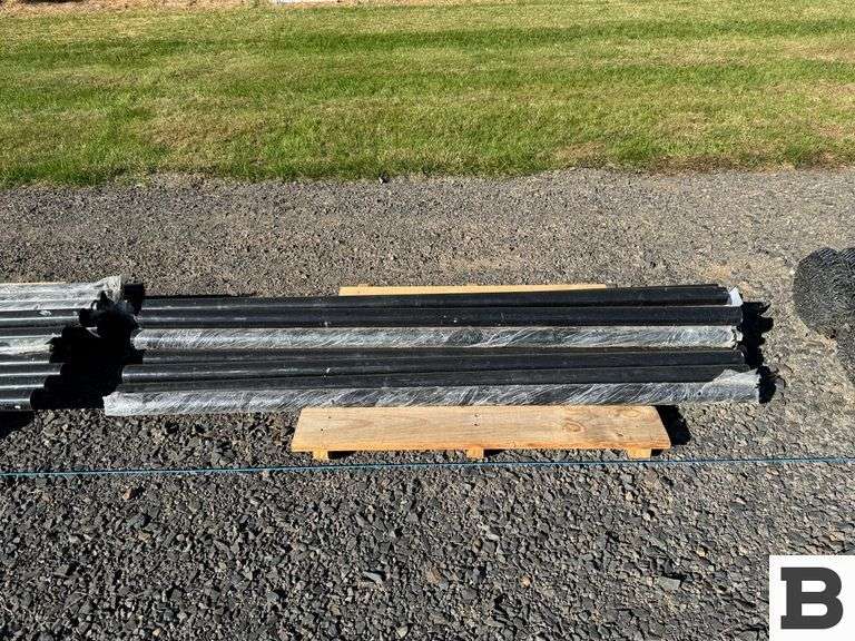 6'x 2 3/8" 14 Gauge Wall Galvanized Posts - Booker Auction Company
