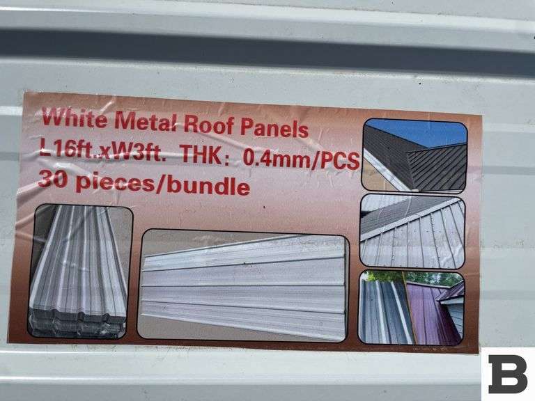 White Metal Roof Panels