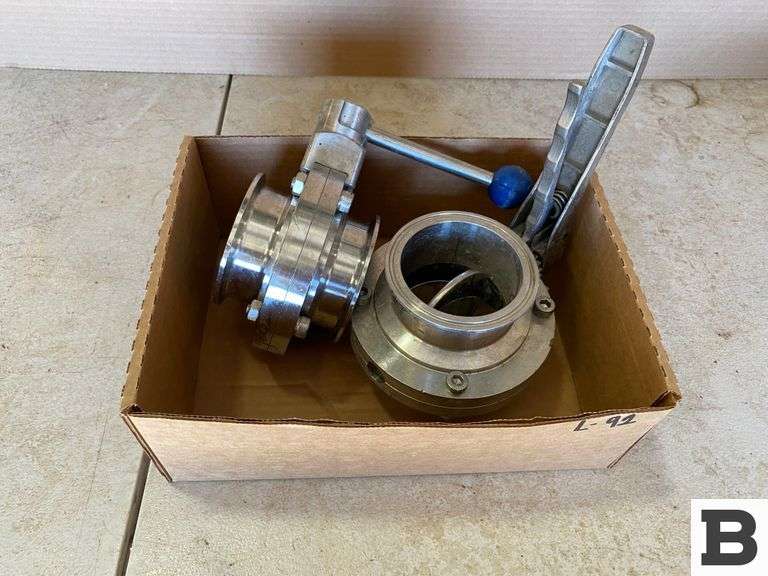 (2) 3" Stainless Butterfly Valves
