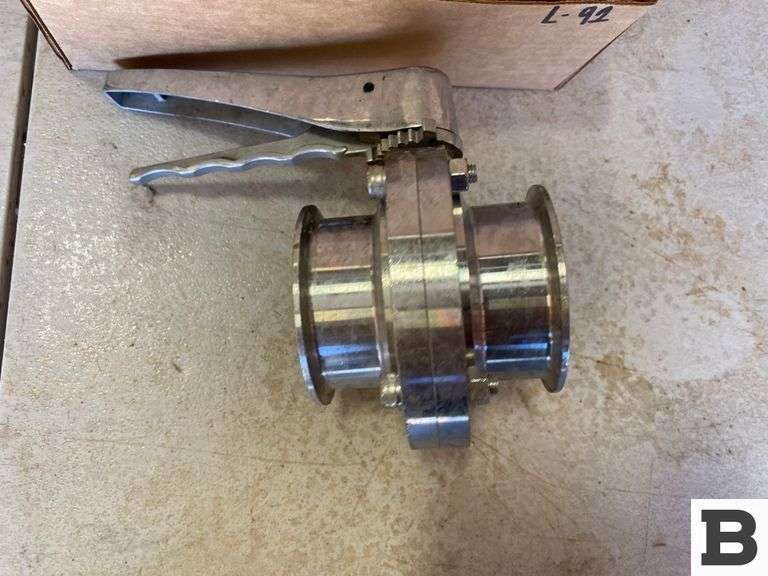 (2) 3" Stainless Butterfly Valves