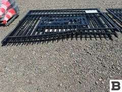 KJ K0720 7' x 20' Metal Farm Driveway Gate