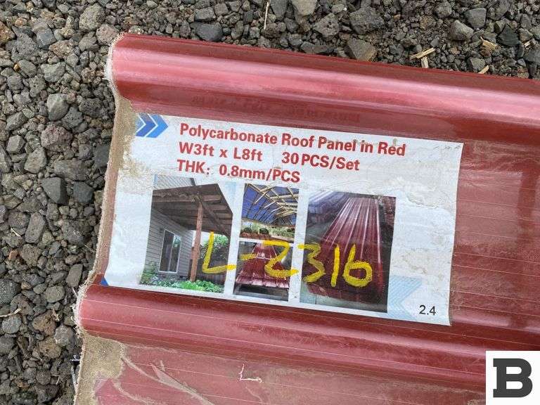 Polycarbonate Roof Panel in Red
