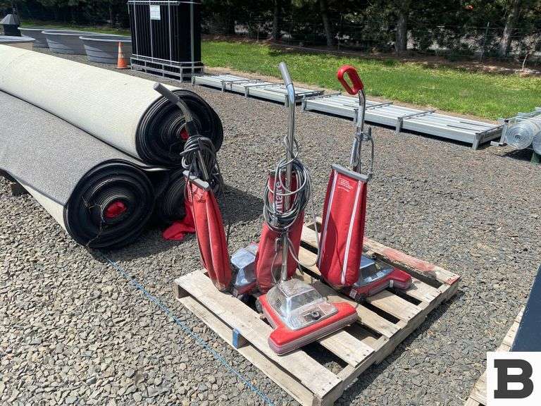 (3) Sanitaire Heavy Duty Commercial Vacuums
