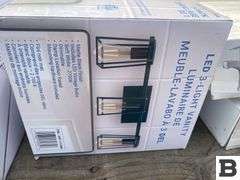(2) Moen Tilson Faucet, (2) Feit Electrical LED -Light Vanity, (2) Allen + Roth Drapery Rod Set,
