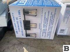 (2) Moen Tilson Faucet, (2) Feit Electrical LED -Light Vanity, (2) Allen + Roth Drapery Rod Set,