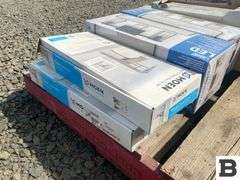 (2) Moen Tilson Faucet, (2) Feit Electrical LED -Light Vanity, (2) Allen + Roth Drapery Rod Set,