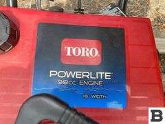 Toro 16" 98cc Snowthrower, International Wood Chipper