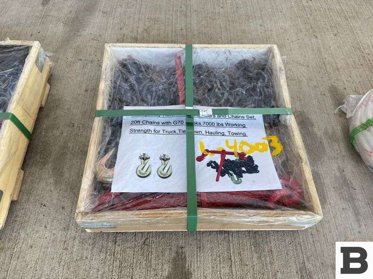 Heavy Duty Ratchet Load Binders and Chains Set