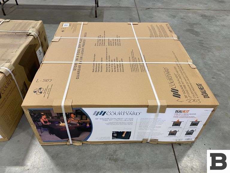 Four Season Courtyard 38" Square Fire Pit/Patio Heater