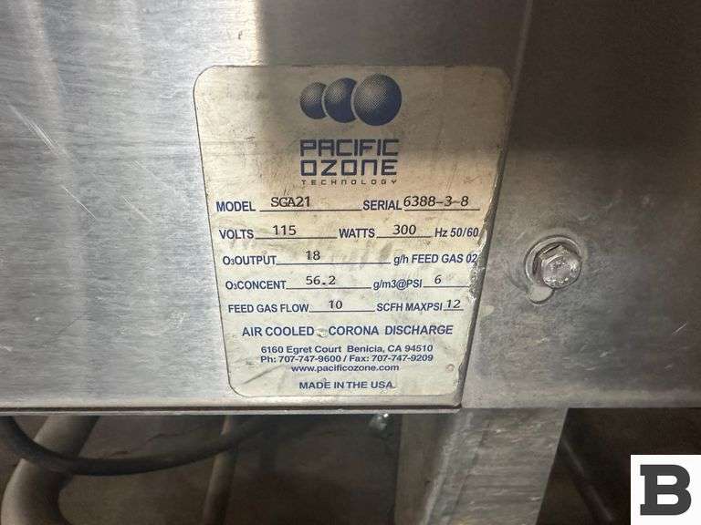 Pacific Ozone SGA21 Machine - Does Not Run