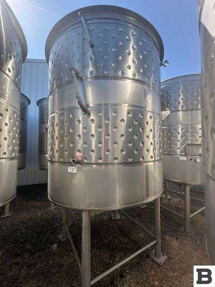 2003 Ripley 1430 Gallon Stainless Steel Fermenting Tank