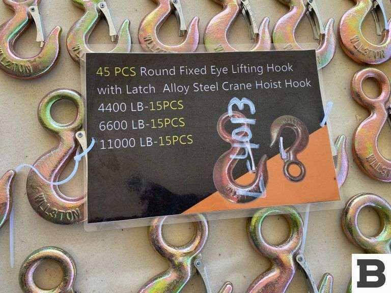 Round Fixed Eye Lifting Hooks w/latches