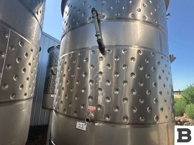 2003 Ripley 1430 Gallon Stainless Steel Fermenting Tank