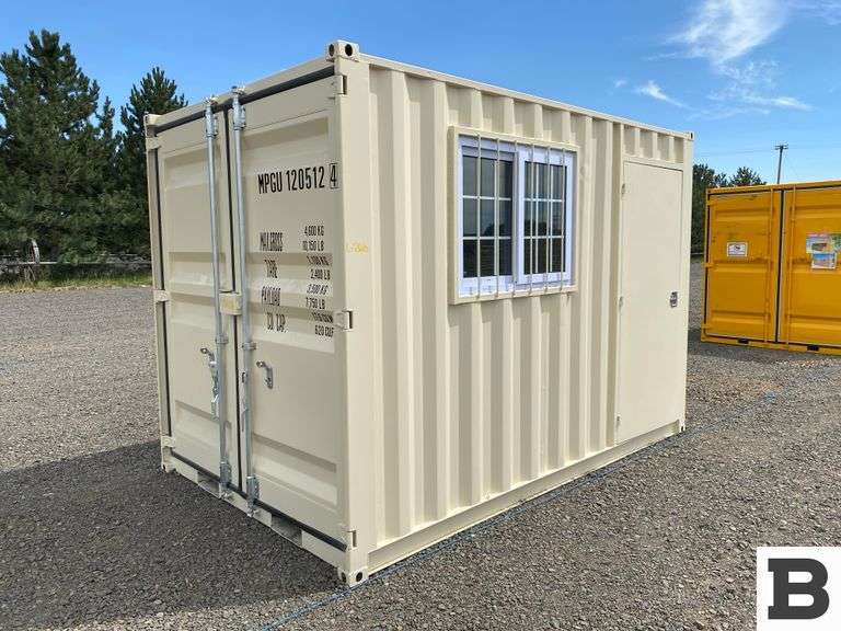 12' High Cube Shipping Container w/ Man Door