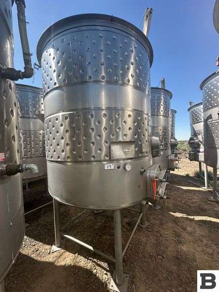 2003 Ripley 1430 Gallon Stainless Steel Fermenting Tank