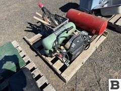 Hitachi EC12 Electric Air Compressor, Air Tank, Misc. Tools, Loppers