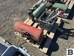 Hitachi EC12 Electric Air Compressor, Air Tank, Misc. Tools, Loppers