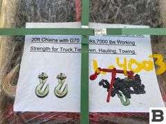 Heavy Duty Ratchet Load Binders and Chains Set