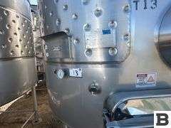 2003 Ripley 1430 Gallon Stainless Steel Fermenting Tank