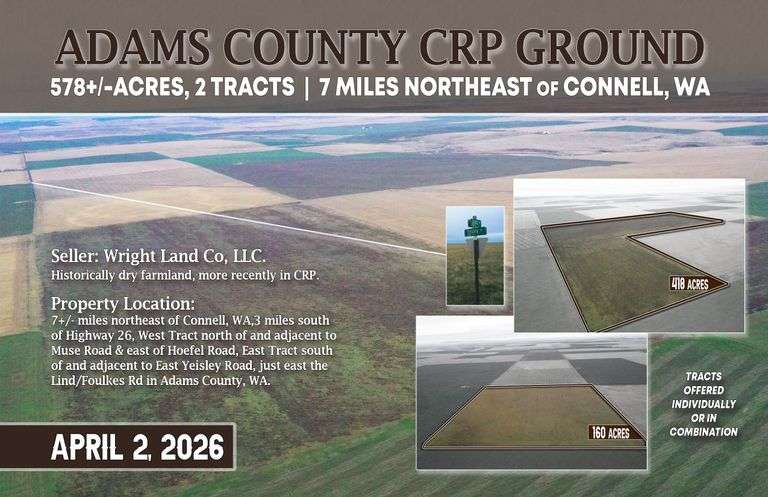 580 +/- FSA CRP Acres in Adams County, WA