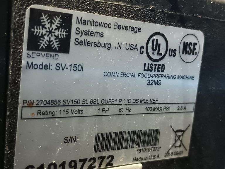 Soda Dispenser Business Liquidation Auction