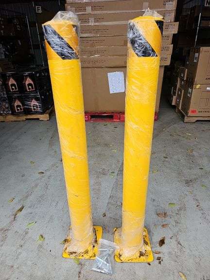 (2) Metal Barrier Posts with Bolts (approx 4 ft tall)