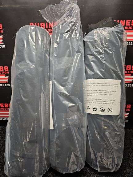 (3) Large Rolls Of Black Felt Fabric