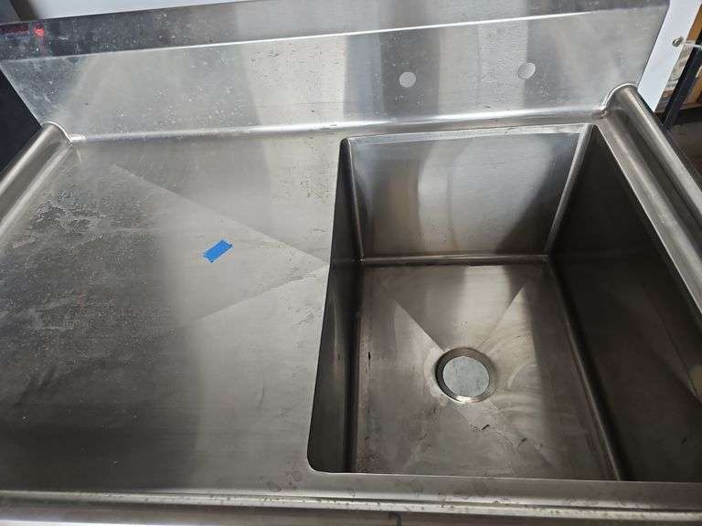 Left Load Stainless Prep Sink, Bowl Size 18"×24"×14"