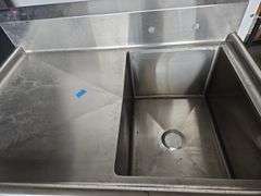 Left Load Stainless Prep Sink, Bowl Size 18"×24"×14"