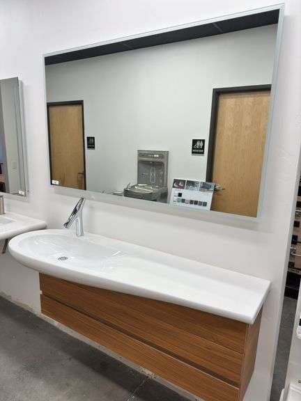 Bathroom Sink & Backlit Mirror