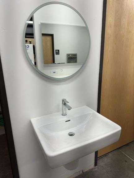 Bathroom Sink & Backlit Mirror