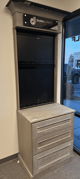 Display Cabinet with Three Drawers