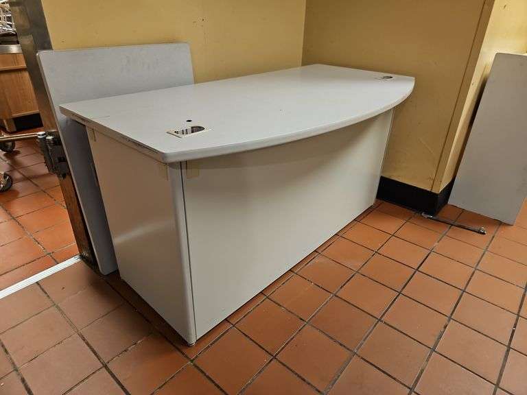 Wood Top Desk with Metal Sides 60"×30"