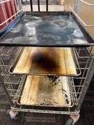 Wire Sheet Pan Rack & (3) Full Size Pans