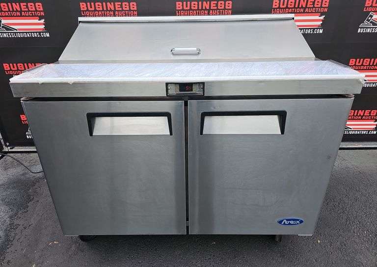 ATOSA 48" Prep Station with (12) 1/6th Stainless Pans