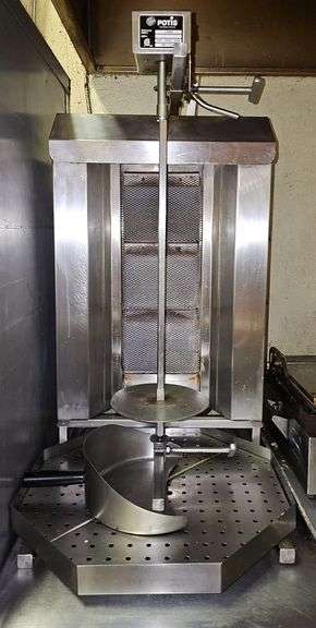 POTIS Stainless Verticle Rotisserie with 3 Warmers
