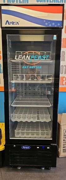 ATOSA Glass Door Merchandise Refrigerator 26x32x81 with keys